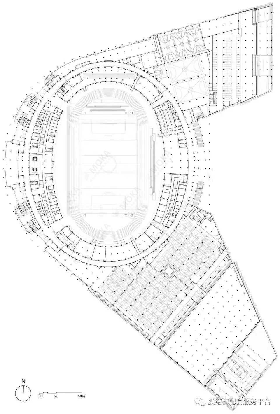体育场一层平面图