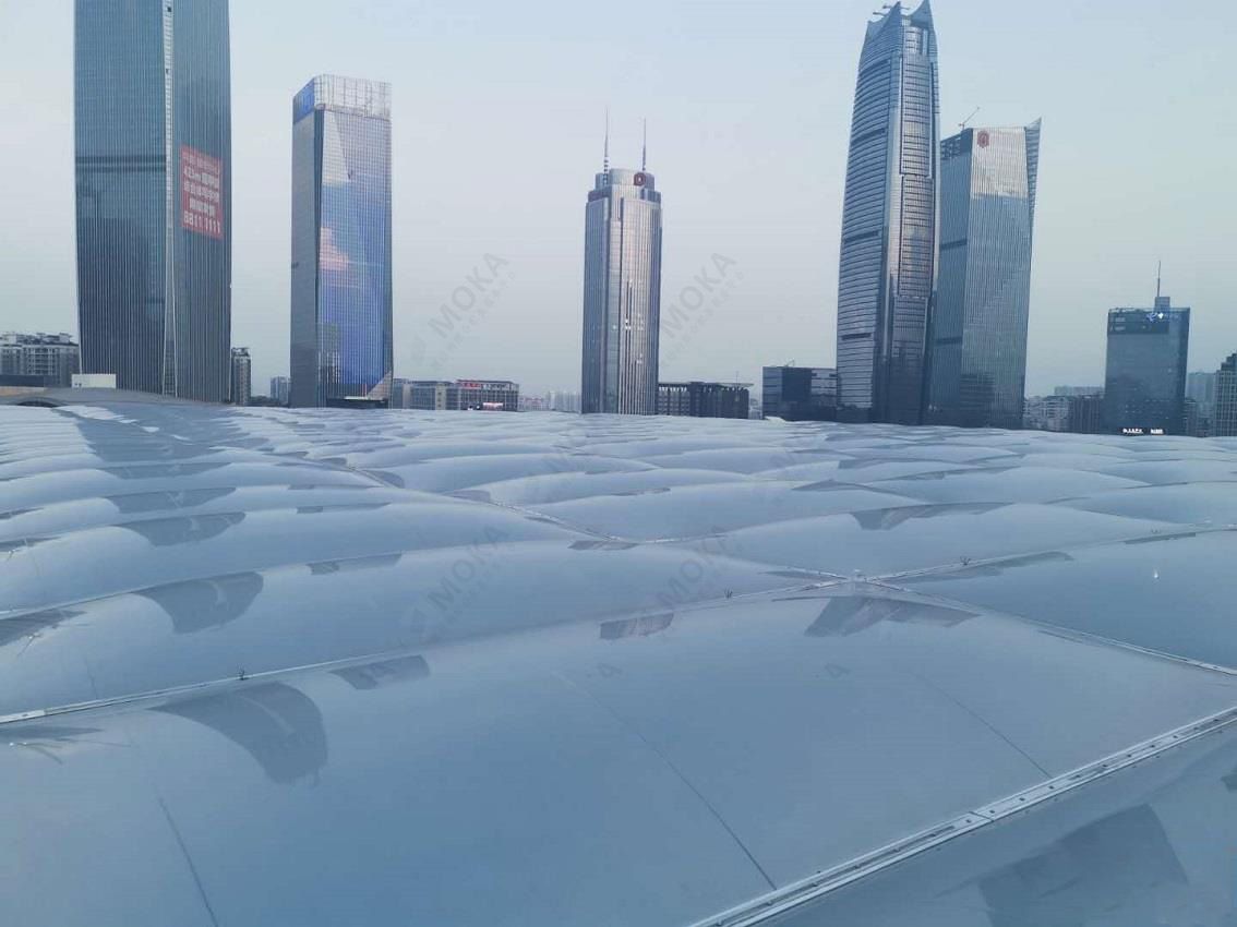 东莞市民中心ETFE膜结构气枕屋面