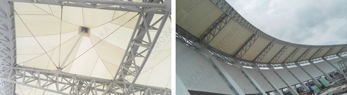 昌南体育中心主体育场PTFE膜结构屋面