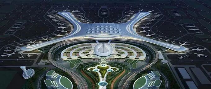 兰州中川国际机场综合交通枢纽工程钢结构顺利封顶