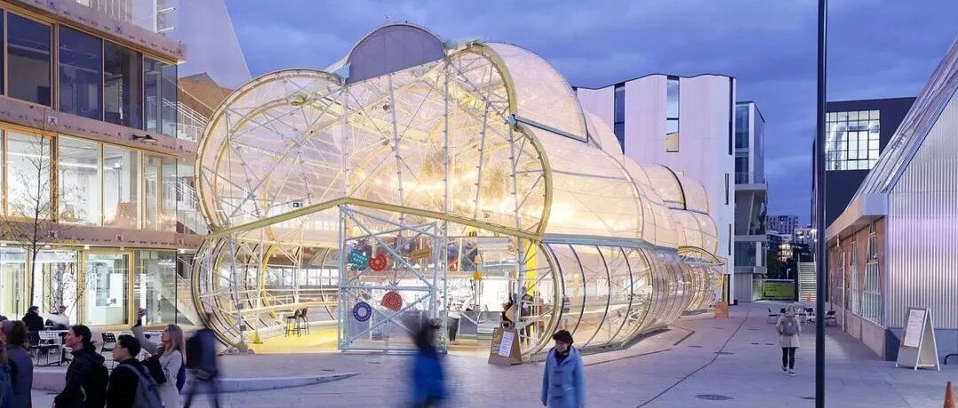 透明ETFE膜+黄色基调 | 伦敦设计区的“发光”集市